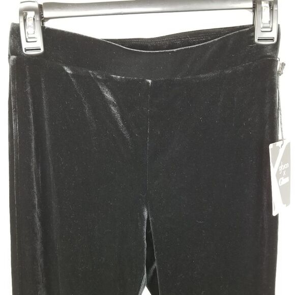 Gibson x‎ Glam Crushed Velvet Black Pants - Picture 3 of 9